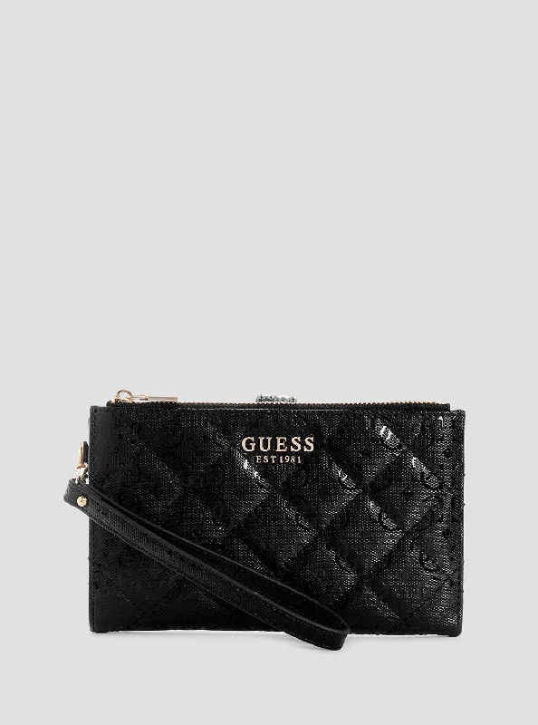 Guess bags with eye-catching embellishmentsBlack Laurel Organiser Wallet