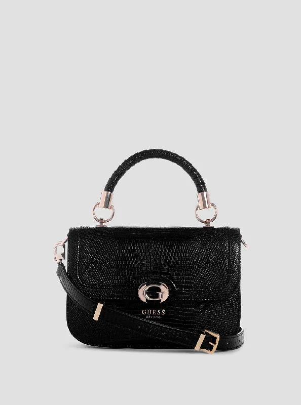 Guess bags with a structured and polished designBlack Orlina Top Handle Bag