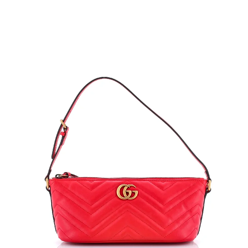 GG Marmont Pochette Shoulder Bag Matelasse Leather Small