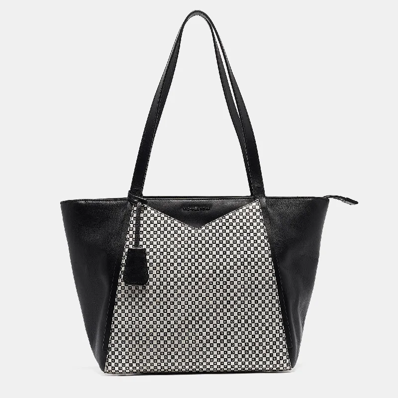 Michael Michael Kors Bags for ballet recitals to match the elegance of the eventBlack/White Checkboard Logo Leather Large Whitney Tote