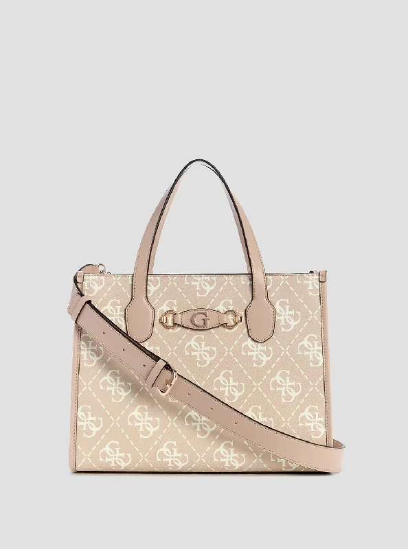 Guess crossbody bags for travelBeige Logo Izzy Tote Bag