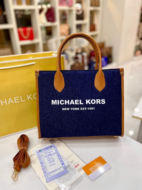 Michael Michael Kors Bags for job fairs to make a memorable impressionWomen's MICHAEL KORS Handbag with Long Belt (Blue)