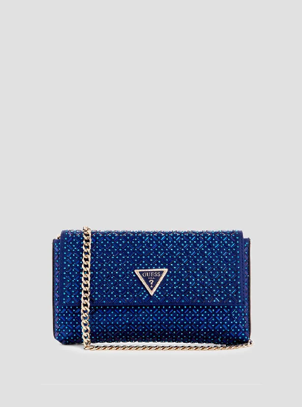 Guess bags with bold printed logosBlue Zalina Clutch Bag