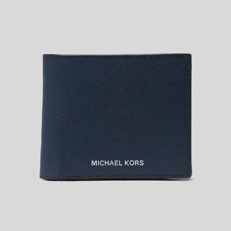 Michael Michael Kors Bags with interior pockets for better organizationMICHAEL KORS Harrison Saffiano Leather Billfold Wallet With Coin Pocket Navy 36S4LHRF3L