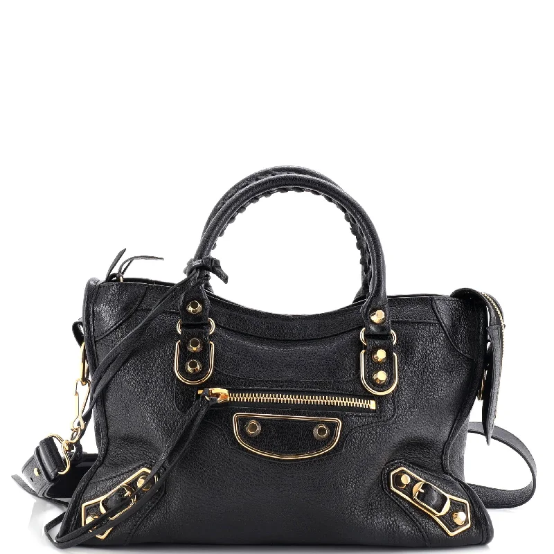 City Classic Metallic Edge Bag Leather Small