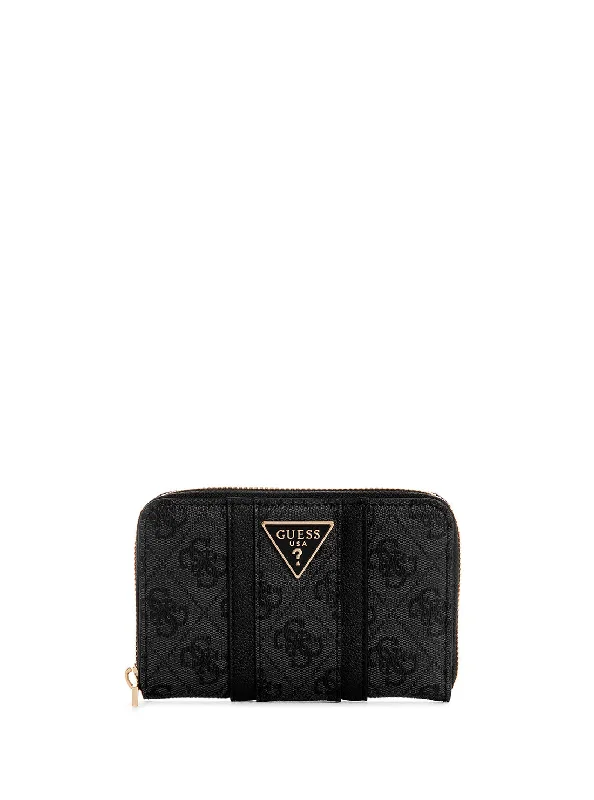 Guess bags for a sophisticated, trendy lookBlack Logo Noreen Medium Wallet