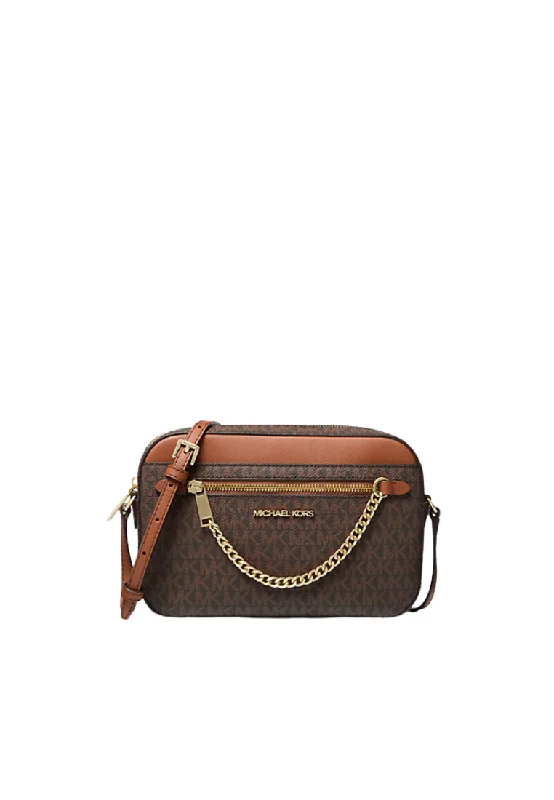 Michael Michael Kors Bags for cycling trips with a strap that won't get in the wayMichael Kors Jet Set Chain Crossbody Bag EW 35S1GTTC9B In Brown Acorn