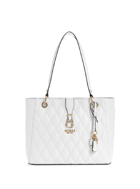 Guess bags available in pastel colorsWhite Adi Small Tote Bag