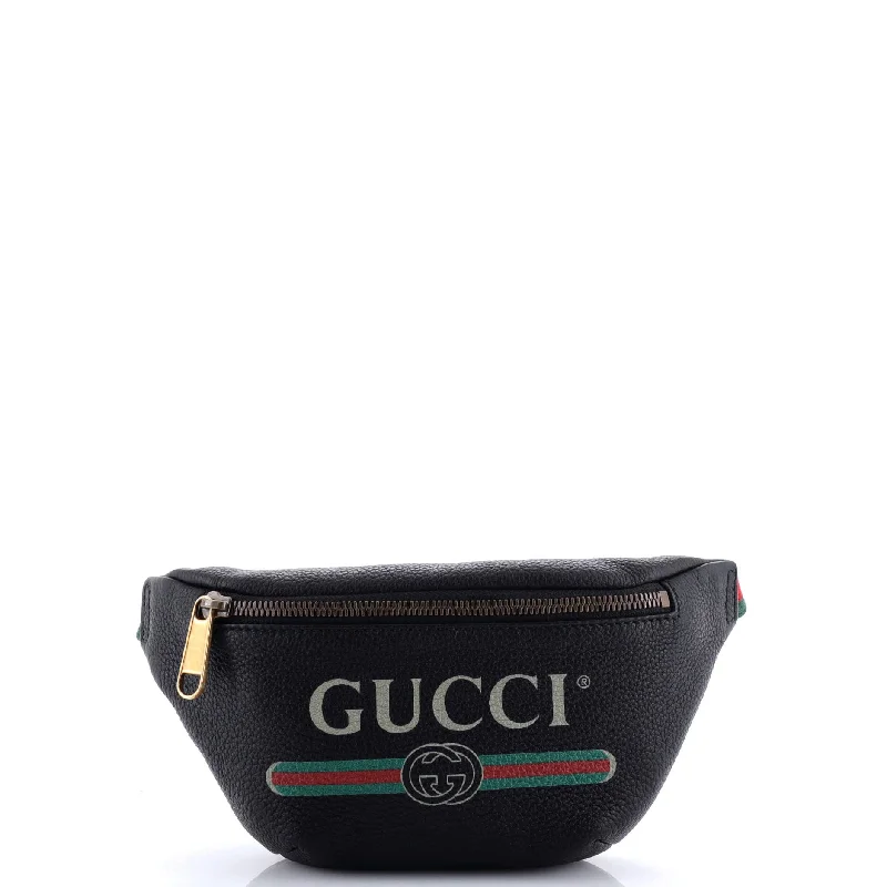 Logo Belt Bag Printed Leather Small