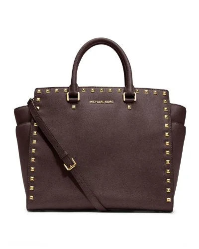 Michael Michael Kors Bags for birthday parties in a fun and stylish wayMichael Kors Selma North South Large Stud Satchel Coffee