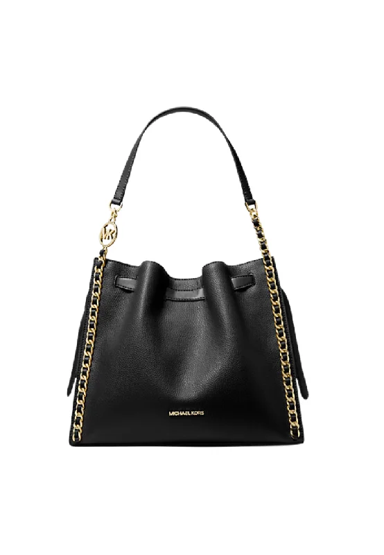 Michael Michael Kors Bags for job fairs to make a memorable impression( PREORDER ) Michael Kors Mina Large Chain Tote Bag In Black 35H3G4ML3I