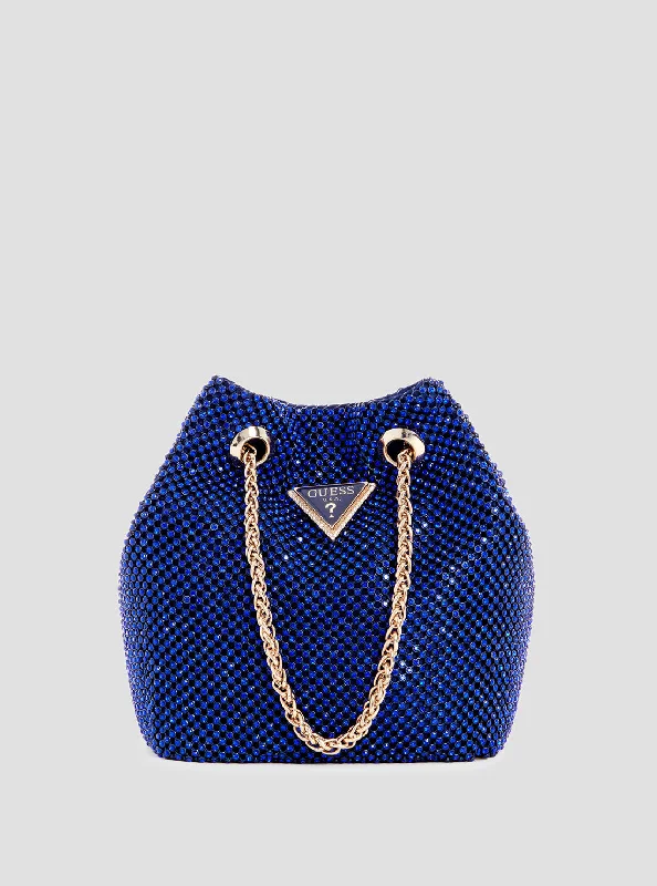 Guess bags available in a variety of shapes and sizesBlue Zalina Pouch Bag