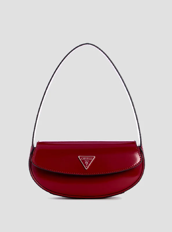 Guess bags with signature logo designRed Arnela Shoulder Bag