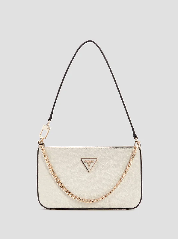 Guess bags with leather materialWhite Noelle Mini Shoulder Bag