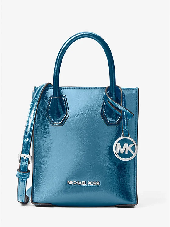 Michael Michael Kors Bags for food festivals with a design that can hold food - related itemsMichael kors Mini Mercer Patent crossbody bag-Teal