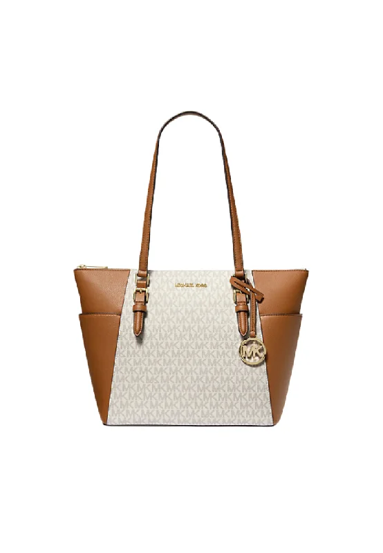 Michael Michael Kors Bags for film festivals in a red - carpet - worthy styleMichael Kors Charlotte 35T0GCFT3B Large Top Zip Tote Bag In Vanilla