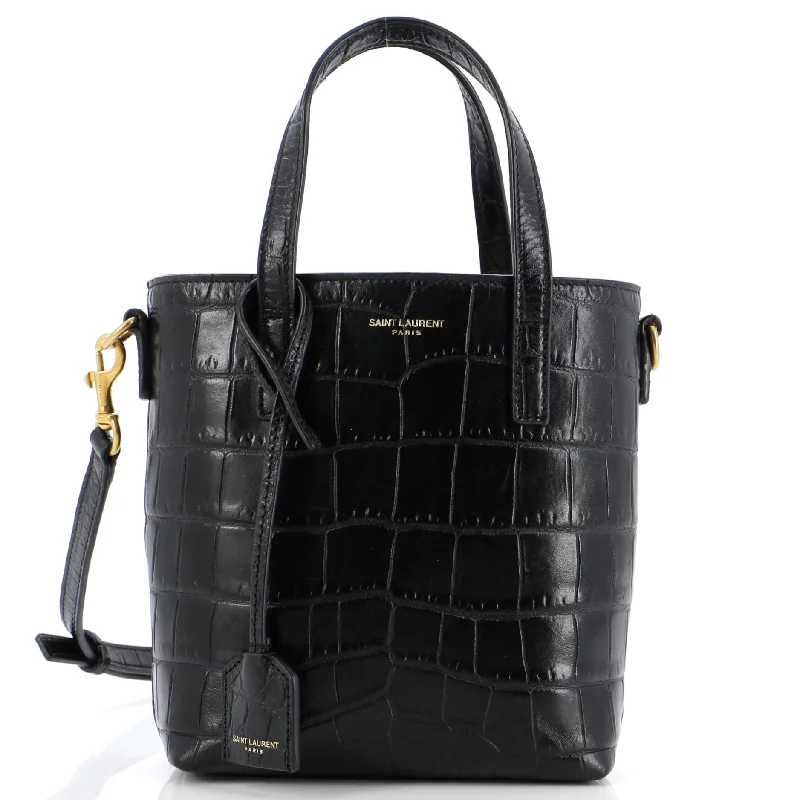 Shopper Tote Crocodile Embossed Leather Mini Toy