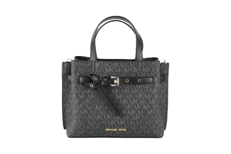 Michael Michael Kors Bags for award shows to complete the look of the attendeesMichael Kors Emilia Small Black Signature PVC Satchel Crossbody Handbag Purse