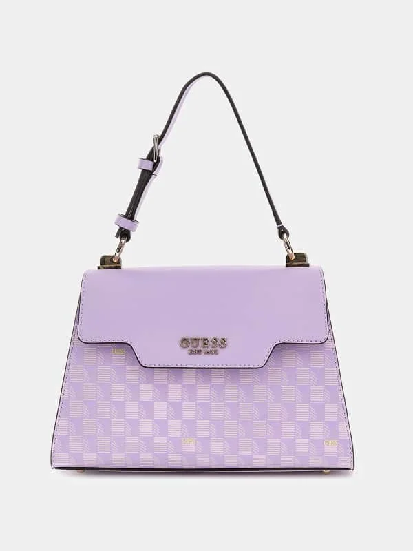 Guess bags perfect for running errands in styleHallie Geometric-Print Handbag