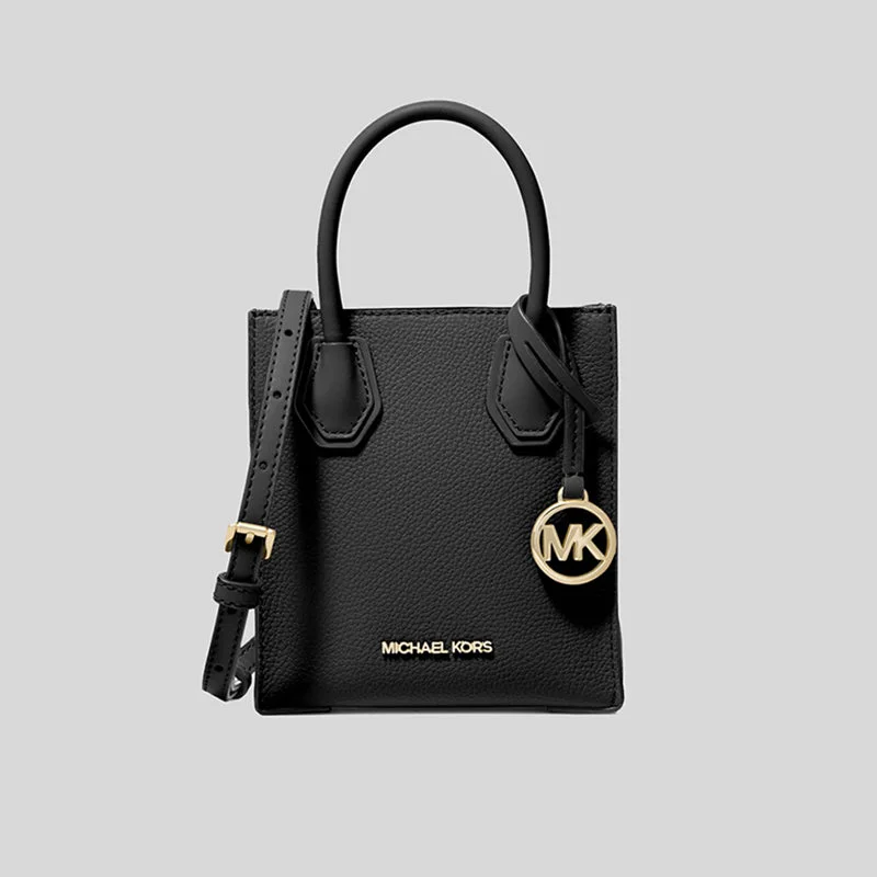 Michael Michael Kors Bags for movie nights with a practical sizeMICHAEL KORS Mercer Extra-Small Pebbled Leather Crossbody Bag Black 35S1GM9T0L