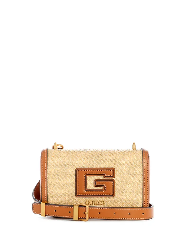 Guess bags for work and office wearNatural and Brown G Status Mini Crossbody Bag