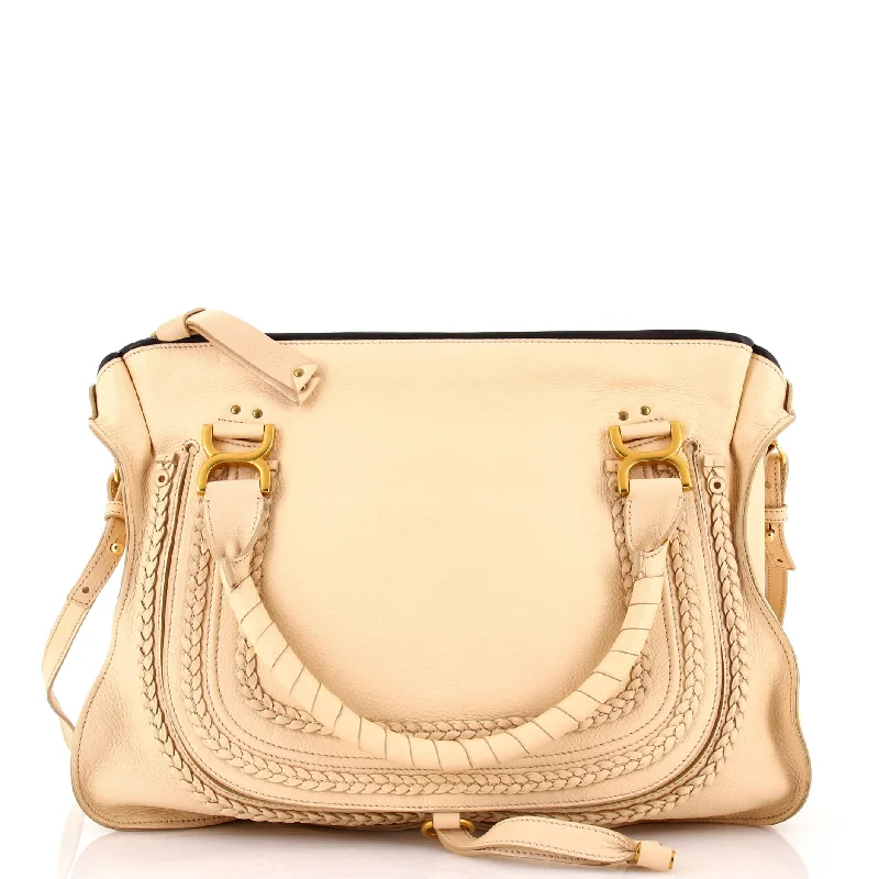 Marcie Braided Satchel Leather Large