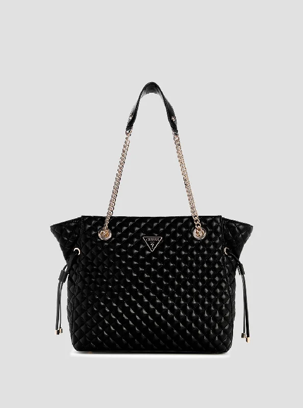 Guess handbags for casual wearBlack Rianee Tote Bag