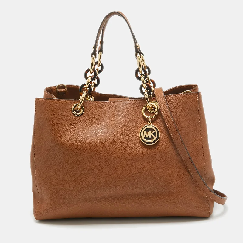 Michael Michael Kors Bags for brunches with friends in a casual - chic lookBrown Leather Cynthia Tote