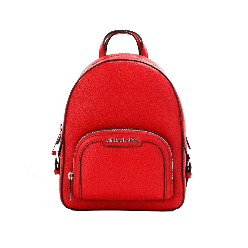 Michael Michael Kors Bags for hiking trips in a lightweight and functional designMichael Kors Jaycee Mini XS Bright Red Pebbled Leather Zip Pocket Backpack Bag