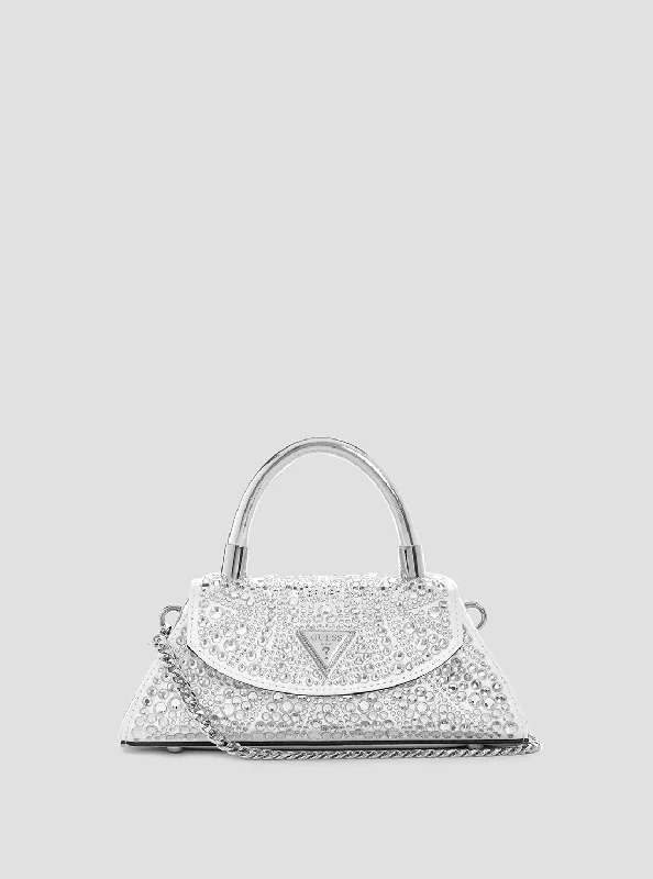 Guess bags with stylish metal accentsSilver Beauvoir Top Handle Bag