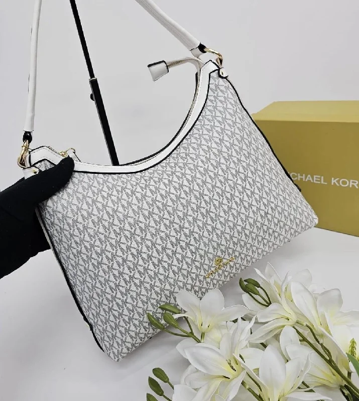 magnetic - snap Michael Michael Kors crossbody bags for easy accessMichael Kors Maeve Large Hobo Shoulder Bag (White)