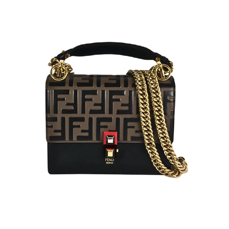 Fendi By The Way bags with a laser - cut leather detail for a modern and intricate lookFendi Kan I Shoulder Bag