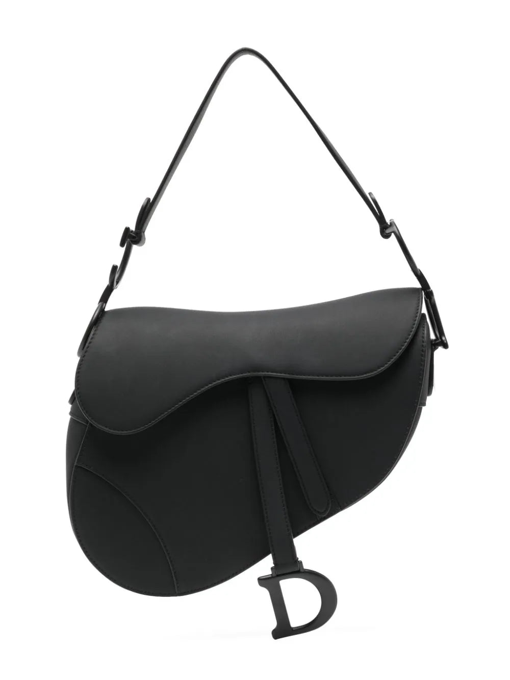 Stylish Christian Dior shoulder bags with a tassel - adorned zipperSaddle Ultra Matte Black Bag