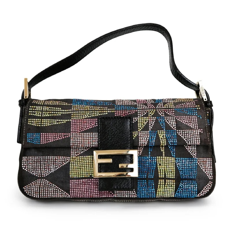 Fendi crossbody bags with a convertible strap that can be worn multiple waysFendi Multi Glitter Baguette