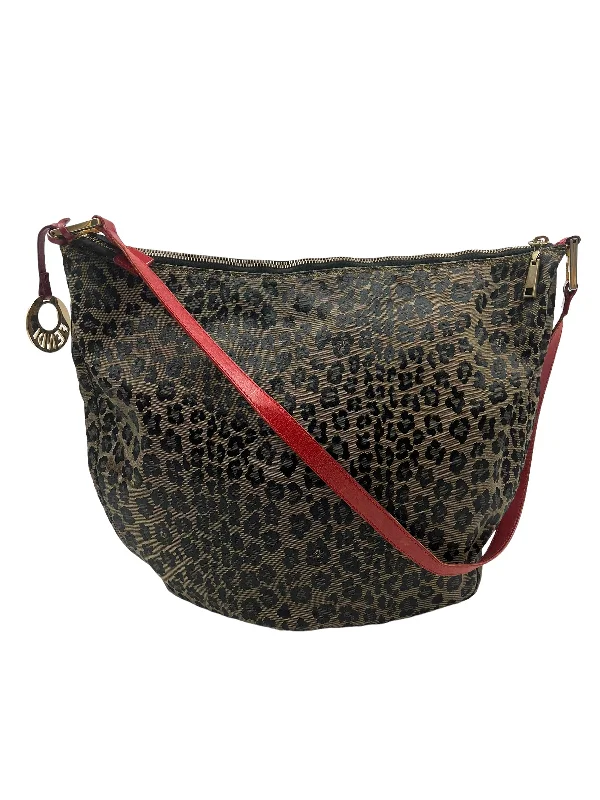 Fendi By The Way bags with a detachable pouch for separating small itemsFendi Vintage Cheetah Print Canvas Hobo Bag