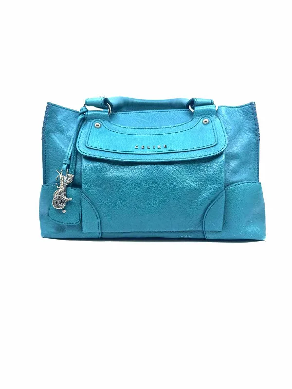 Sequined Celine Bags for Sparkling Party LooksCELINE Boogie Bag Teal Leather Solid Handbag