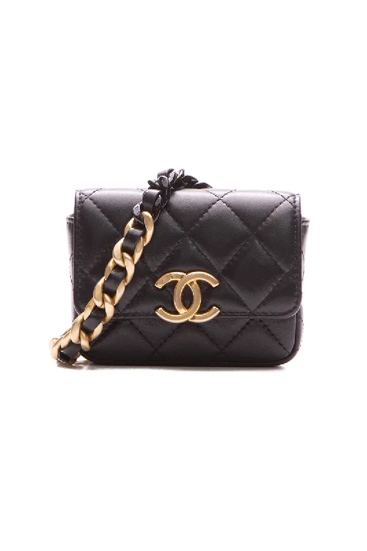 Chanel All - Match Handbag for Versatile StylingMini Flap Waist Bag