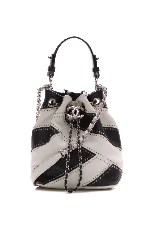 Chanel bags with adjustable chain strapsStudded Bucket Bag