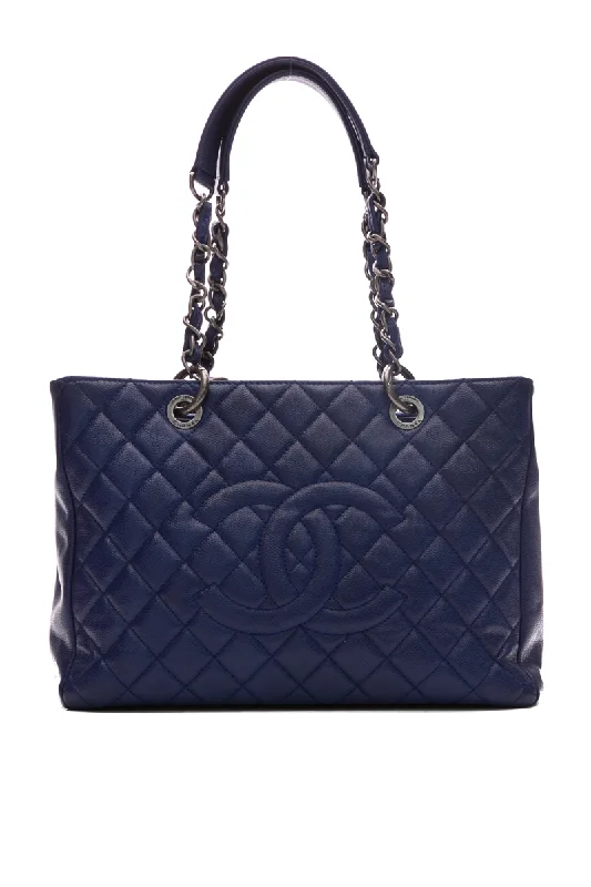 Chanel bags with intricate metal hardwareGST Grand Shopping Tote Bag