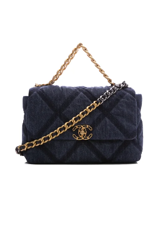 Chanel bags with exclusive seasonal designs and materialsChanel 19 Large Handbag