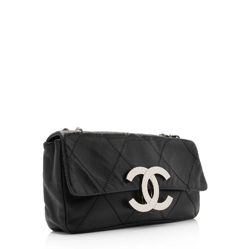 Chanel bags with iconic gold chainsChanel Calfskin Oversized Quilted CC Small Flap Bag (FRyV1T)