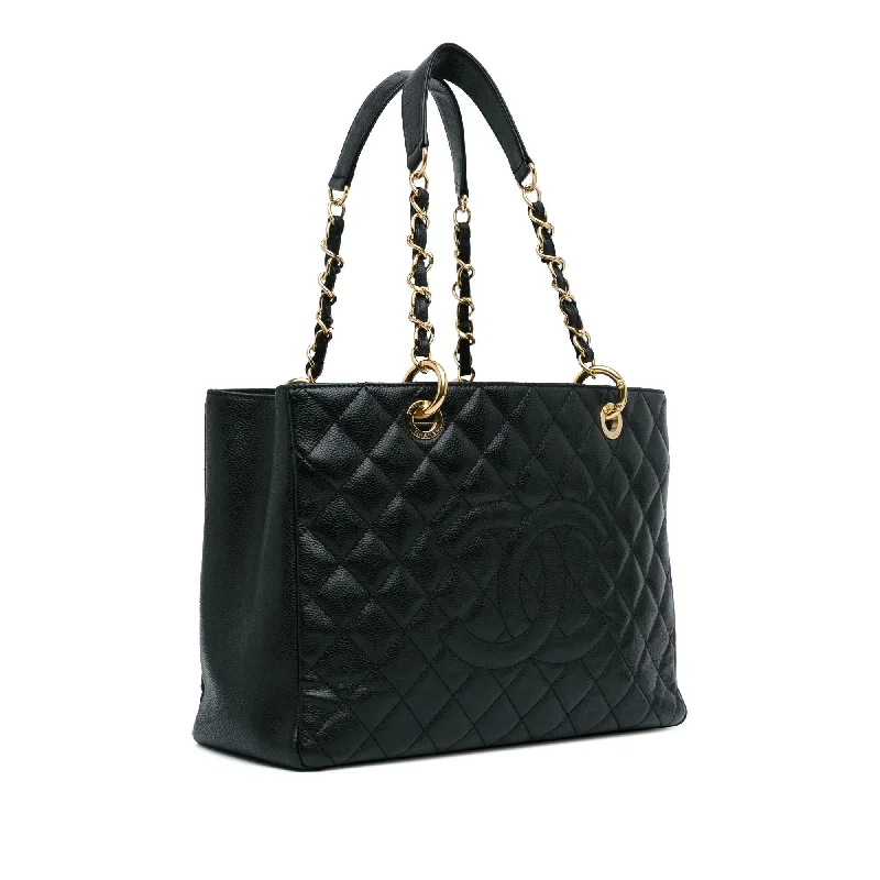 Chanel bags with gold, silver, and pearl accentsChanel Caviar Grand Shopping Tote (8A60Nv)