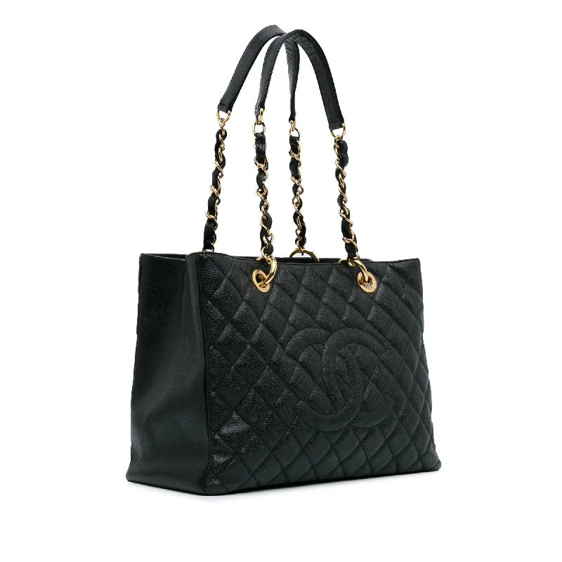 Chanel Black Handbag for Business MeetingsChanel Caviar Grand Shopping Tote (Ae5e3I)