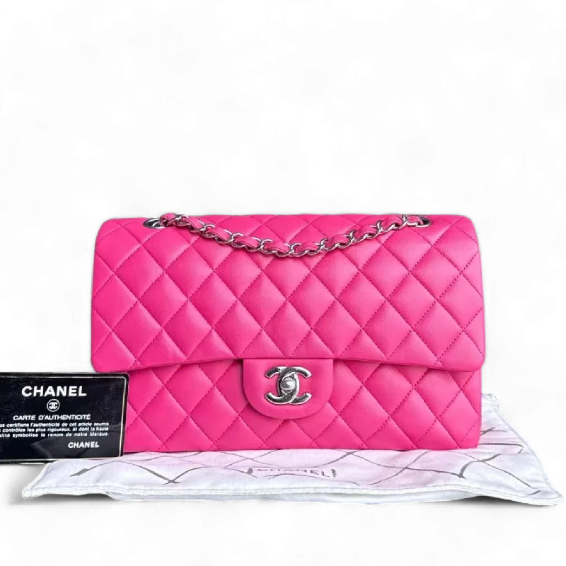 Chanel New Arrival Handbag with Gold HardwareChanel Classic Flap Medium Bag - Quilted Lambskin Hot Pink Silver Hardware Series 19