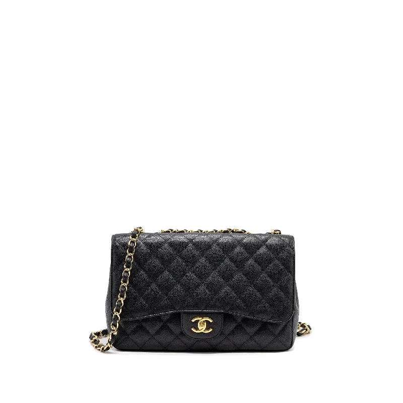 Chanel Luxury Handbag for High - End EventsChanel classic jumbo single flap bag caviar black GHW