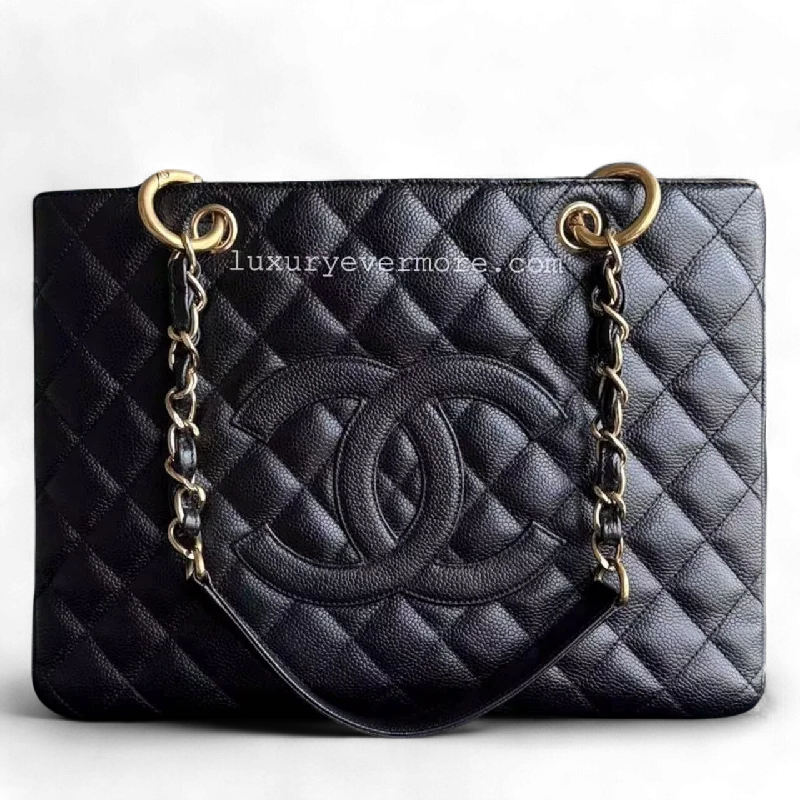 Chanel bags with the perfect balance of luxury and functionalityChanel GST Grand Shopping Tote - Caviar Quilted Black Golden Hardware Series 11