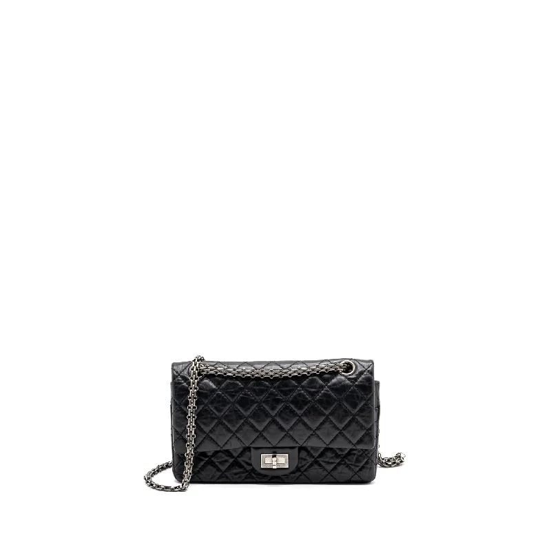 Chanel bags with intricate metal hardwareChanel small 2.55 reissue flap bag aged calfskin black ruthenium hardware