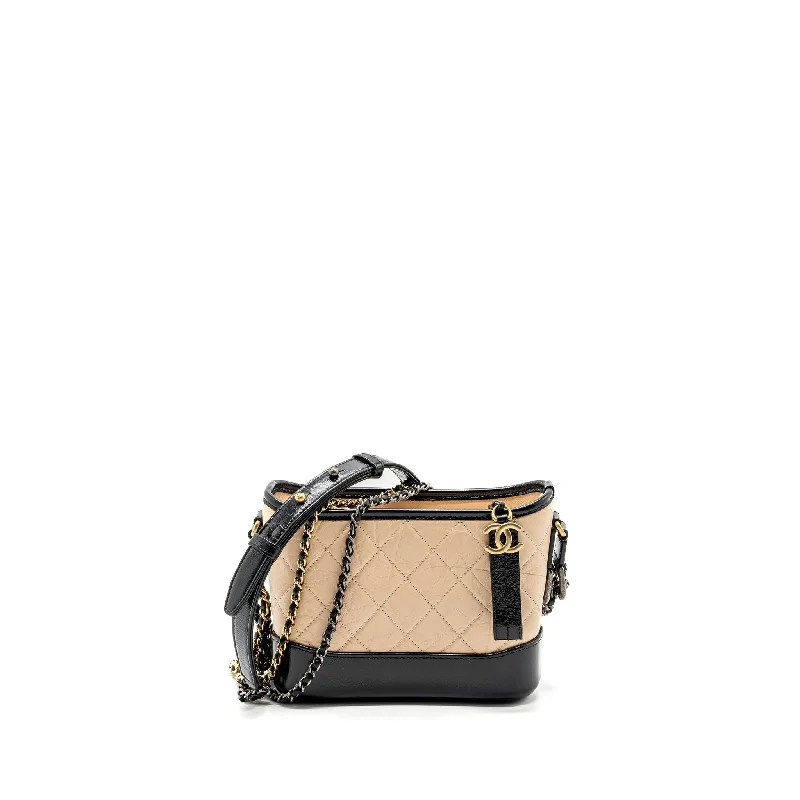 Chanel bags for those who value investment piecesChanel Small Gabrielle Hobo Bag Aged Calfskin Beige/Black Multicolour Hardware