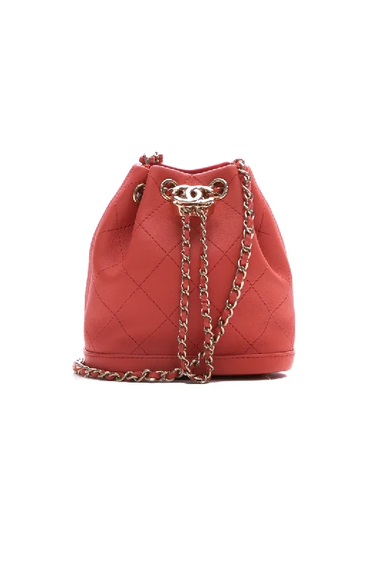 Chanel All - Match Handbag for Versatile StylingMini Drawstring CC Bucket Bag