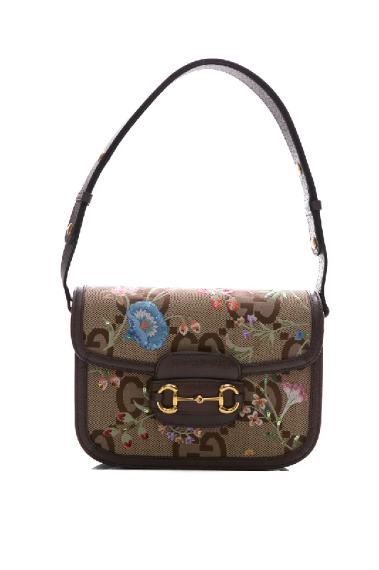 Chanel Classic Flap Bag for Evening PartyFloral 1955 Horsebit Shoulder Bag